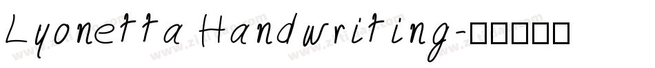 Lyonetta Handwriting字体转换
